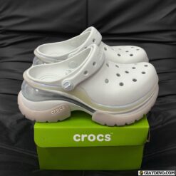 Dep Crocs Super Bae Mau Trang Tim De Cao Dép Clog Crocs Super Bae Grape Ice 212811-5DK