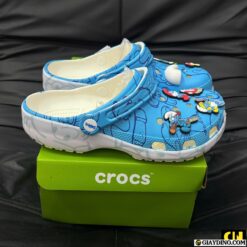 Dep Crocs Xi Trum Mau Xanh Duong Dép Crocs Classic Clog The Smurfs 210820-90H
