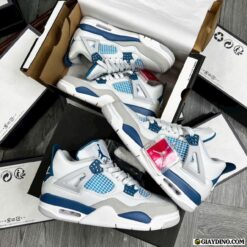 Giay Nike Air Jordan 4 Retro GS Military Blue Giày Nike Air Jordan 4 Retro GS Military Blue
