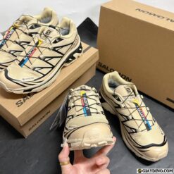 Giay Salomon XT 6 GTX Safari Phoi Mau Kem Den Giày Salomon XT-6 GTX Safari Phối Màu Kem Đen