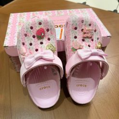 Dep Suc Crocs Love Shack Fancy Mau Trang Hong Dép Sục Crocs Love Shack Fancy Màu Trắng Hồng