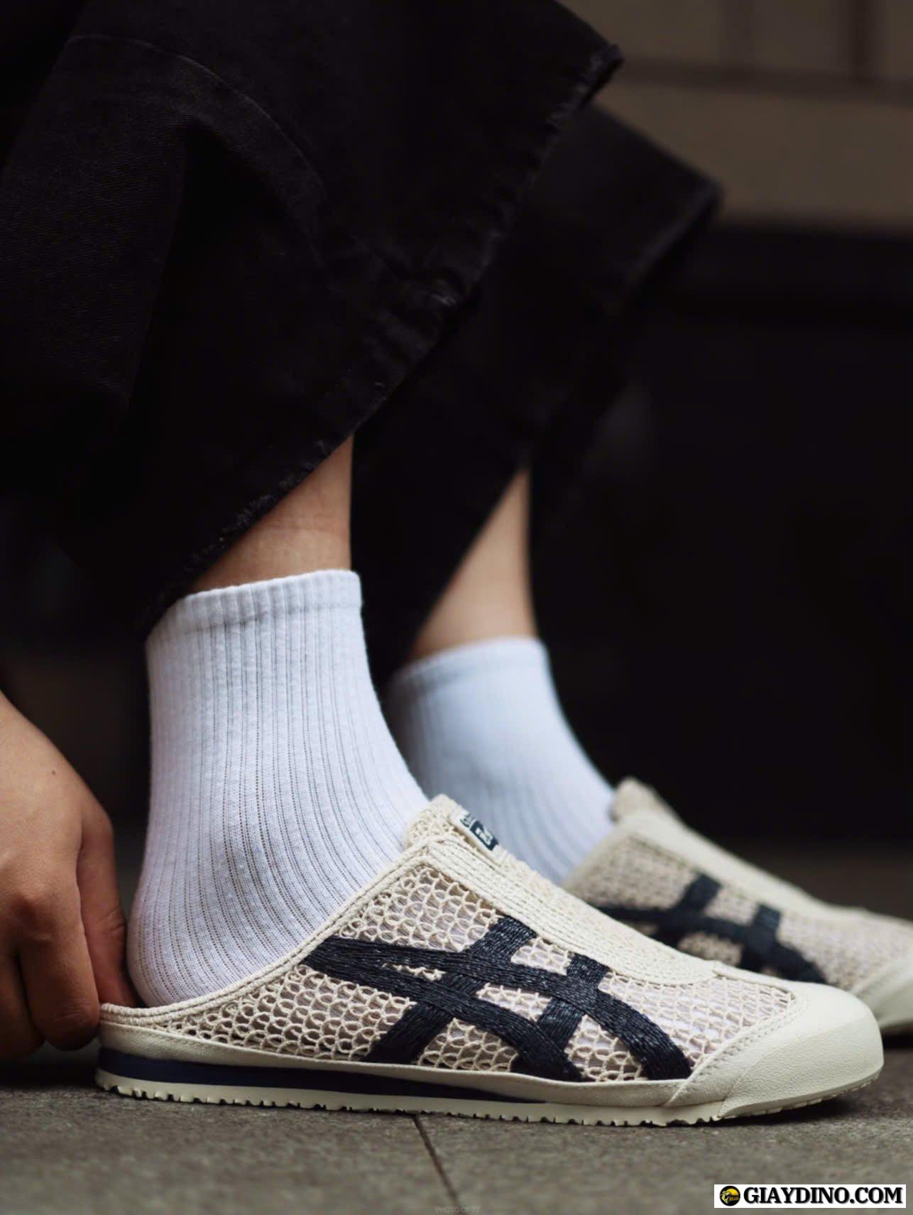Dép Sục Nam Nữ Onitsuka Tiger Mexico 66 Sabot Cream Navy Dép Sục Nam Nữ Onitsuka Tiger Mexico 66 Sabot Cream Navy