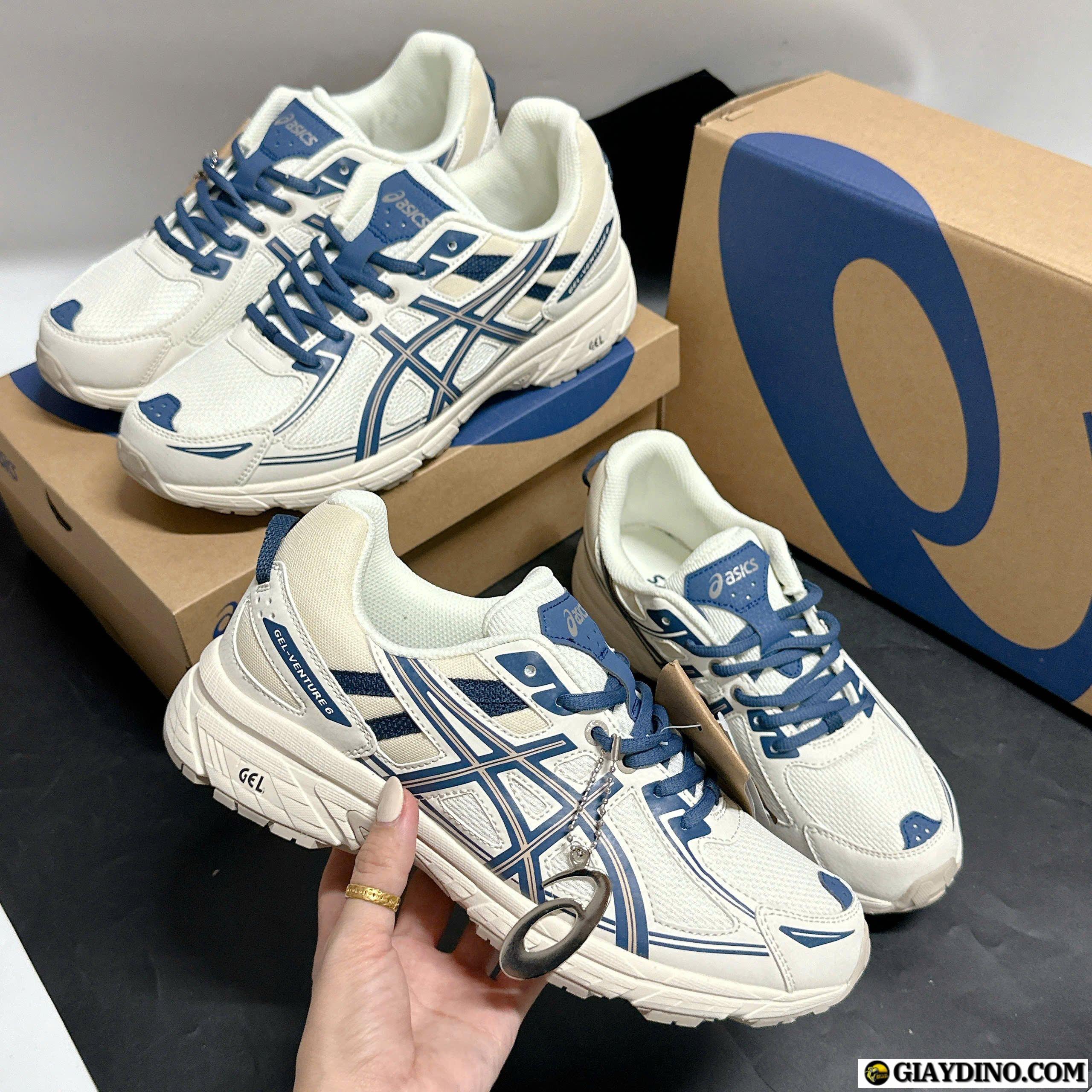 Giày ASICS Gel Venture 6 Cream White Blue Màu Be Xanh Dương Giày ASICS Gel Venture 6 Cream White Blue Màu Be Xanh Dương
