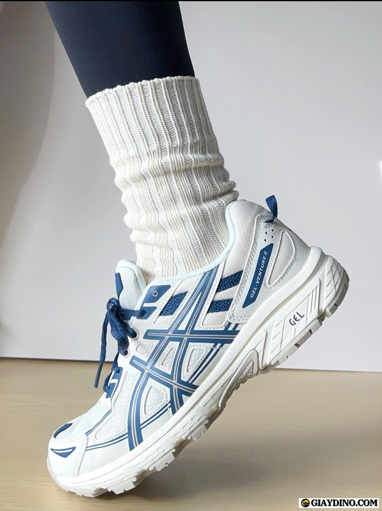 Giày ASICS Gel Venture 6 Cream White Blue Navy Giày ASICS Gel Venture 6 Cream White Blue Navy