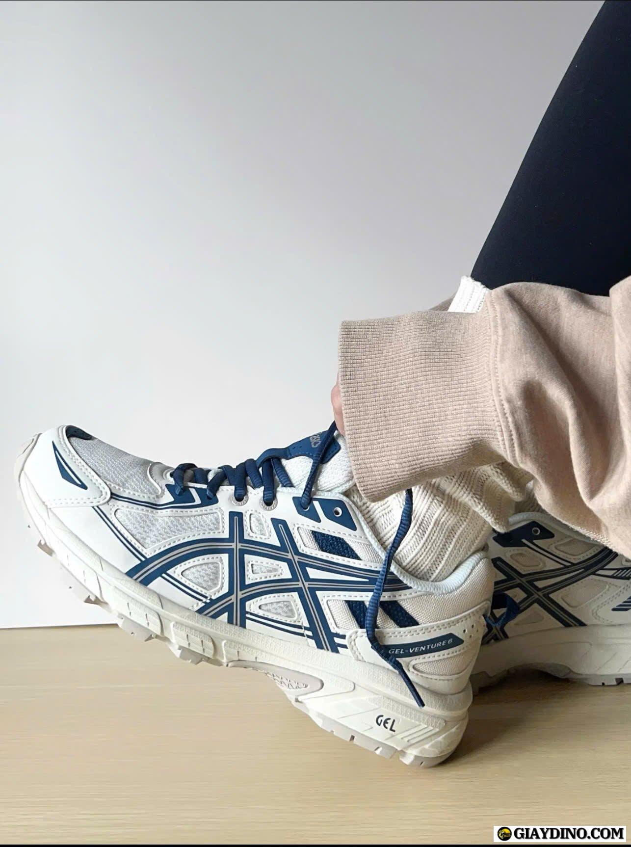 Giày ASICS Gel Venture 6 Trắng Kem Xanh Giày ASICS Gel Venture 6 Trắng Kem Xanh