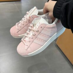 Giay Adidas Originals Superstar II Pink White Hong Pastel Giày Adidas Originals Superstar II Pink White Hồng Pastel