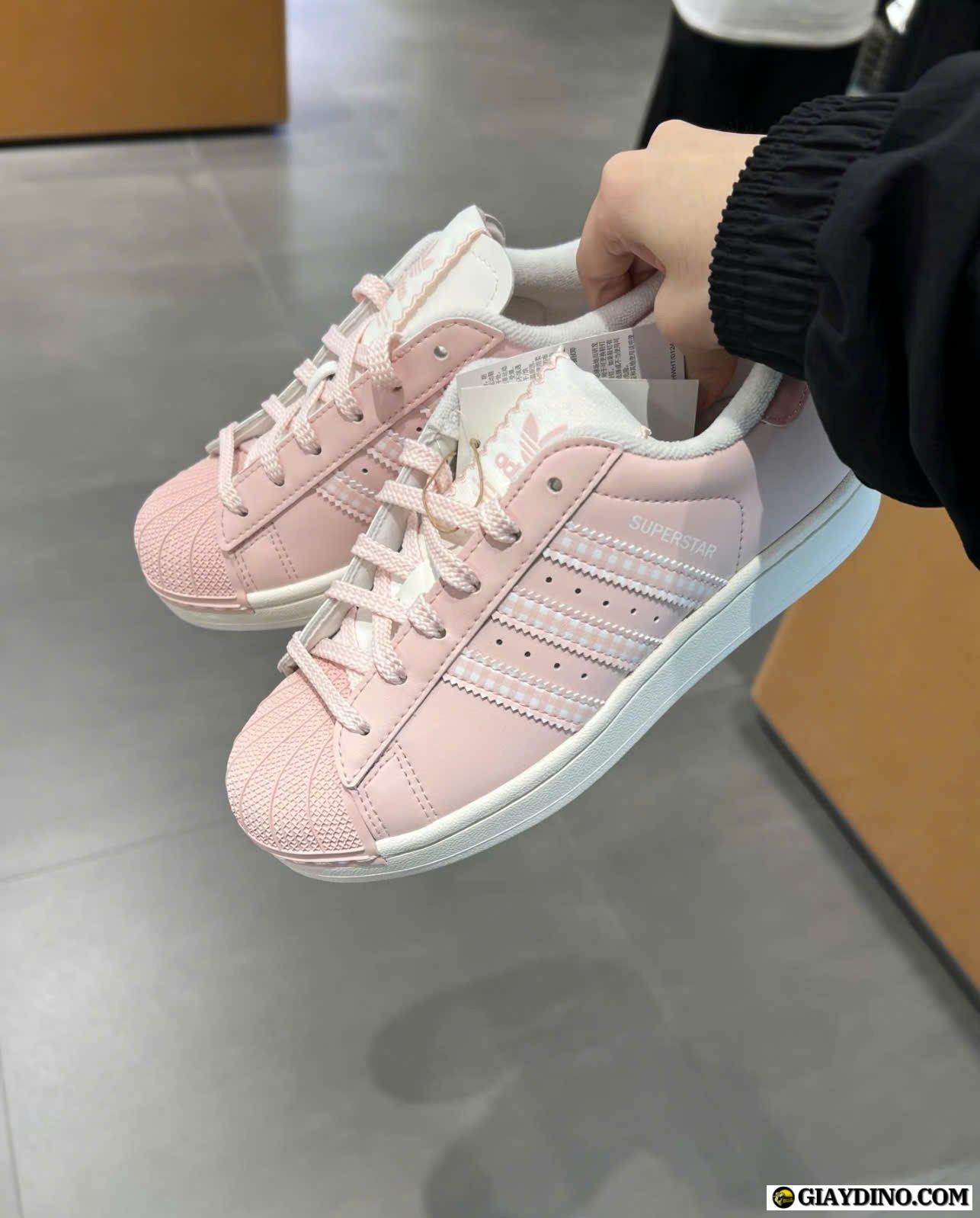 Giày Adidas Originals Superstar II Pink White Hồng Pastel Giày Adidas Originals Superstar II Pink White Hồng Pastel