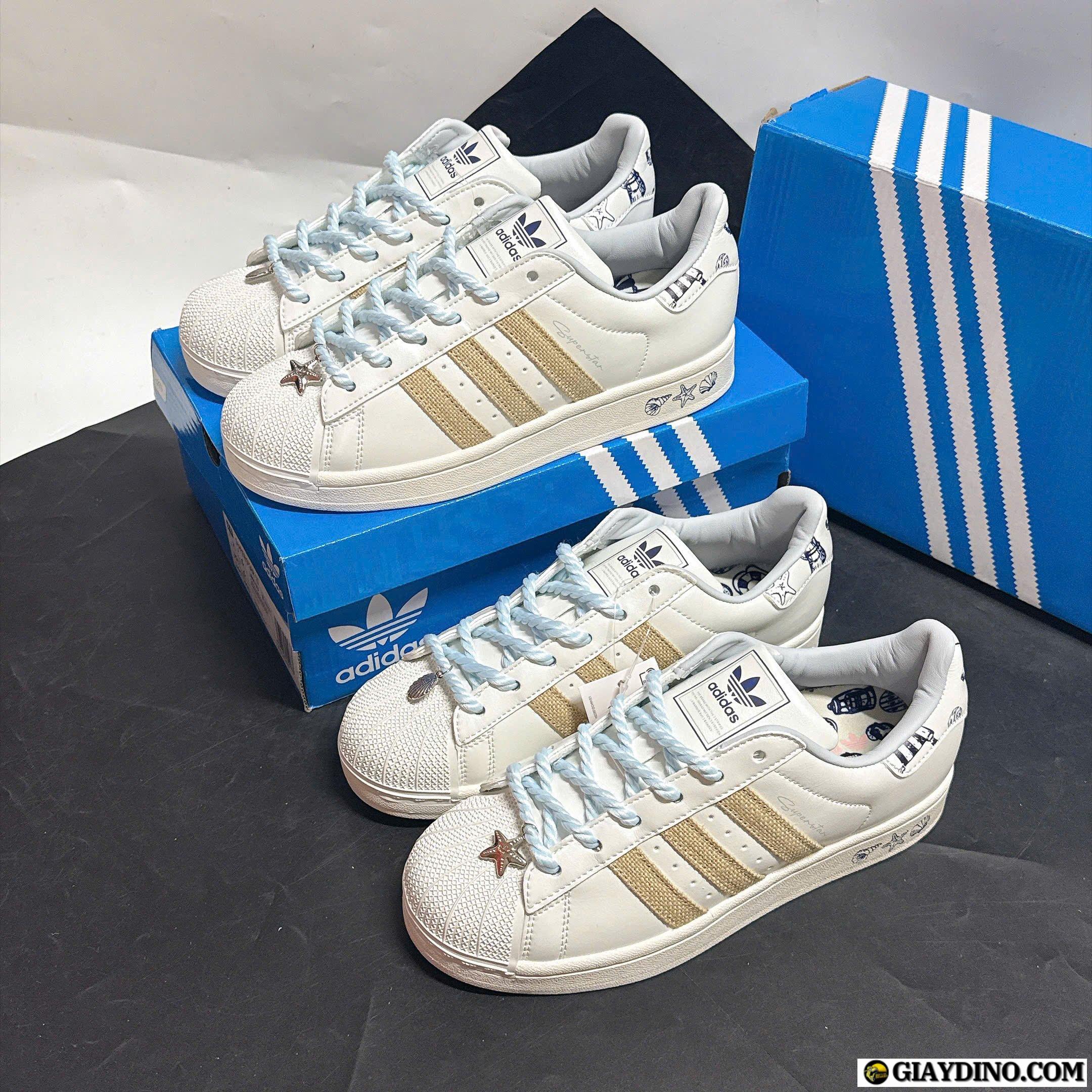 Giày Adidas Superstar II Pearl White Size 36-39 Giày Adidas Superstar II Pearl White Size 36-39