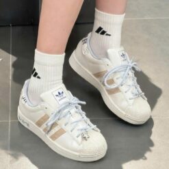 Giay Adidas Superstar II Pearl White Trang Ngoc Trai Phoi Be Giày Adidas Superstar II Pearl White Trắng Ngọc Trai Phối Be
