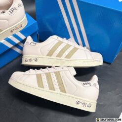 Giay Adidas Superstar II Pink Pastel Brown Giày Adidas Superstar II Pink Pastel Brown