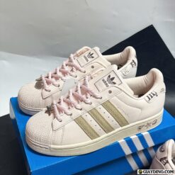 Giay Adidas Superstar II Pink Pastel Brown Full Box Giày Adidas Superstar II Pink Pastel Brown Full Box