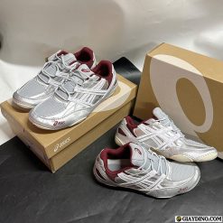 Giay Asics Hypersync Xam Bac Do Burgundy Giày Asics Hypersync Xám Bạc Đỏ Burgundy
