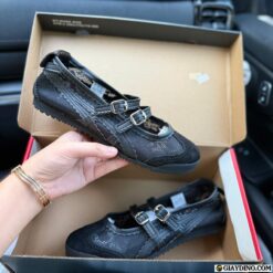 Giay Bup Be Onitsuka Tiger Mexico 66 Black Quai Ngang Giày Búp Bê Onitsuka Tiger Mexico 66 Black Quai Ngang