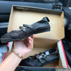 Giay Bup Be Onitsuka Tiger Mexico 66 Black Quai Ngang Mau Den Giày Búp Bê Onitsuka Tiger Mexico 66 Black Quai Ngang Màu Đen
