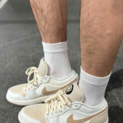 Giay JD1 Low Dongdan Cream Brown Trang Kem Giày JD1 Low Dongdan Cream Brown Trắng Kem