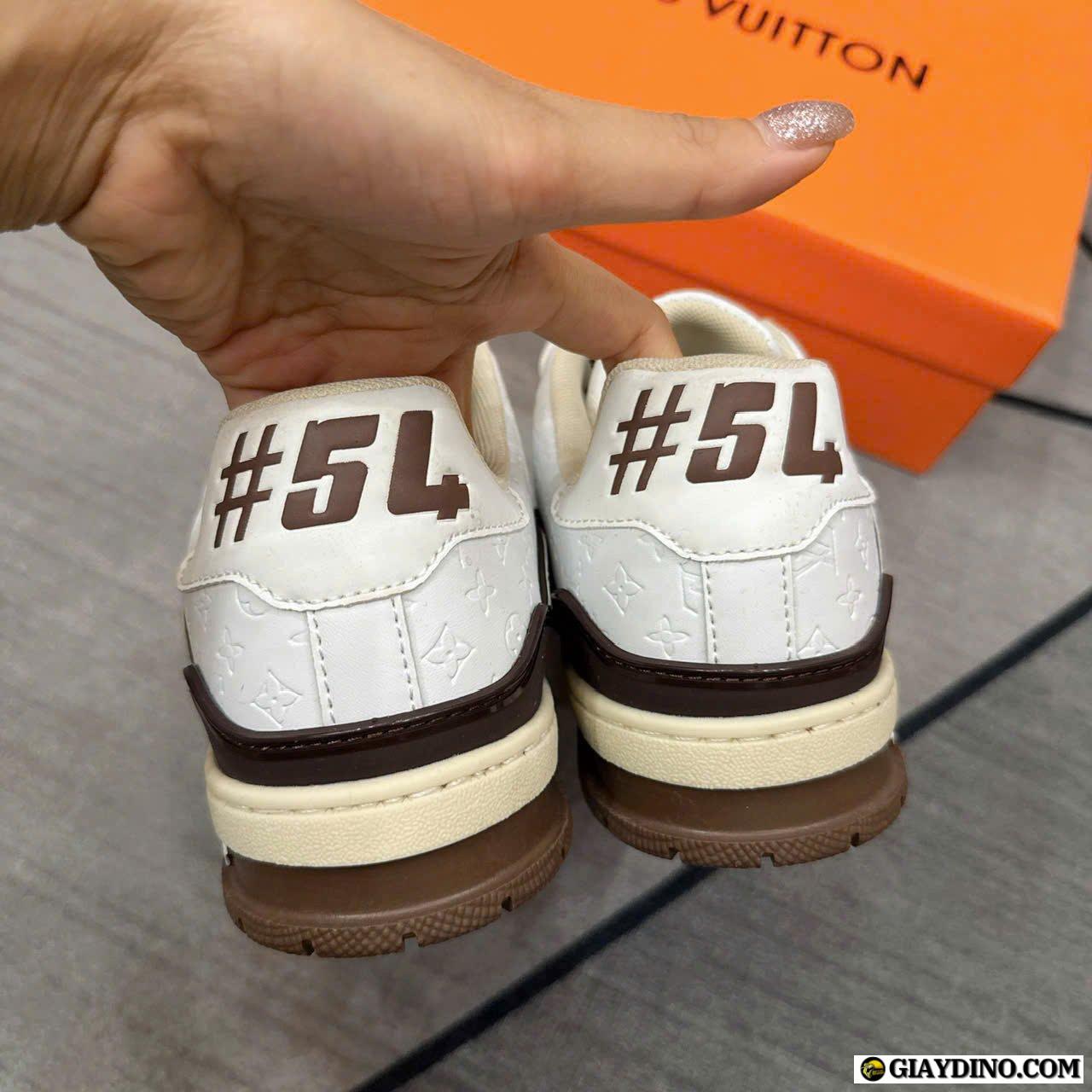 Giày Louis Vuitton LV 54 Trainer White Brown Giày Louis Vuitton LV 54 Trainer White Brown