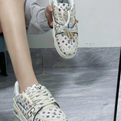 Giay Louis Vuitton LV Trainer 54 Trang Hoa Tiet Giày Louis Vuitton LV Trainer 54 Trắng Họa Tiết