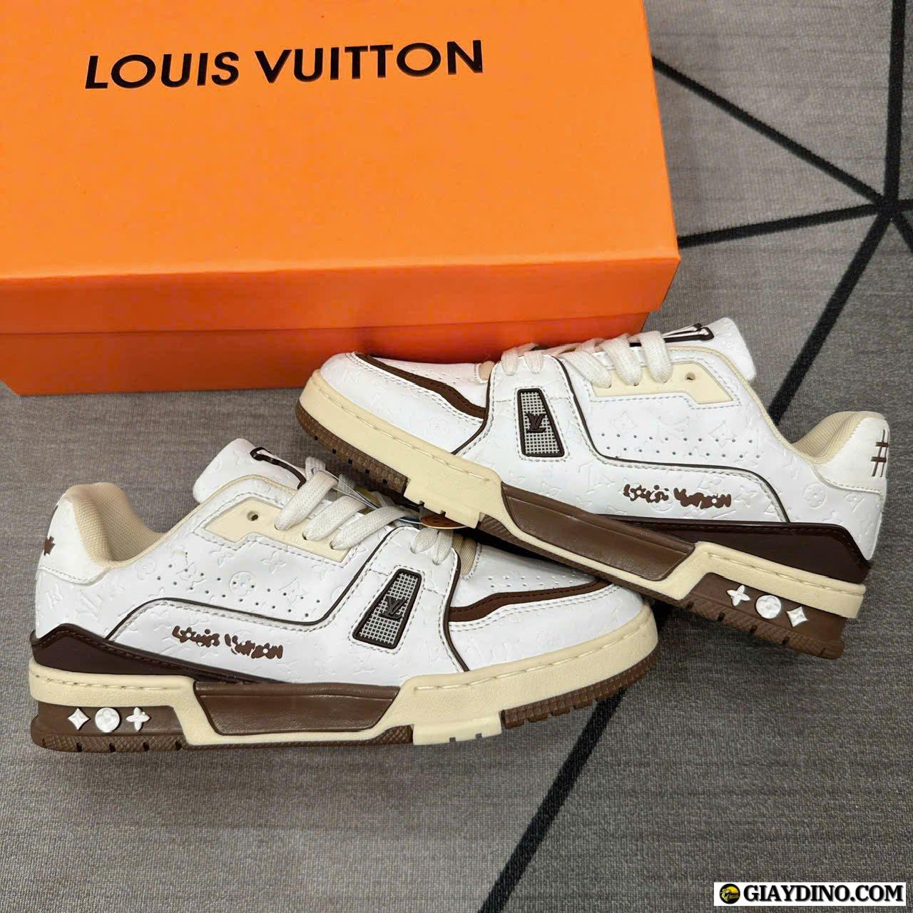 Giày Louis Vuitton LV Trainer 54 White Mocha Giày Louis Vuitton LV Trainer 54 White Mocha