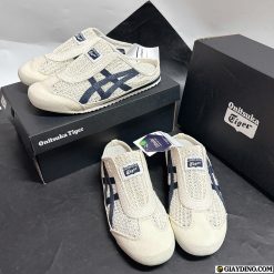 Giay Luoi Nam Nu Onitsuka Tiger Mexico 66 Slip Beige Navy Blue Giày Lười Nam Nữ Onitsuka Tiger Mexico 66 Slip Beige Navy Blue