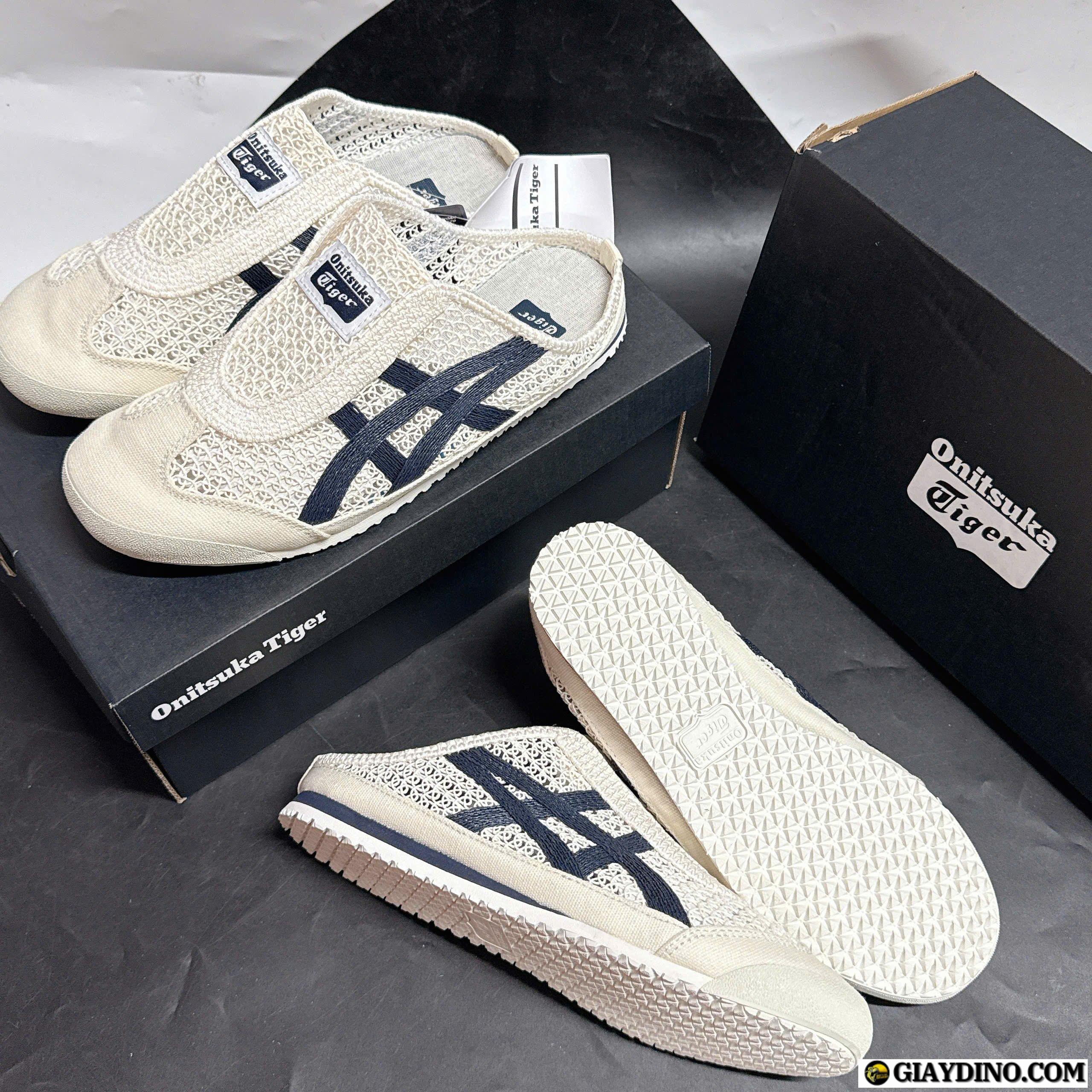 Giày Lười Onitsuka Tiger Mexico 66 Sabot Birch Peacoat Đan Lưới Giày Lười Onitsuka Tiger Mexico 66 Sabot Birch Peacoat Đan Lưới