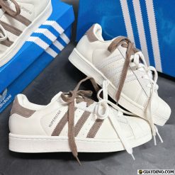Giay Nu Adidas Originals Superstar Mau Kem Nau Giày Nữ Adidas Originals Superstar Màu Kem Nâu