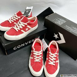 Giay Nu Converse One Star Academy Pro White Red Giày Nữ Converse One Star Academy Pro White Red