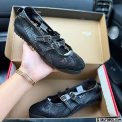 Giay Onitsuka Tiger Mexico 66 Black Phoi Luoi Giày Onitsuka Tiger Mexico 66 Black Phối Lưới