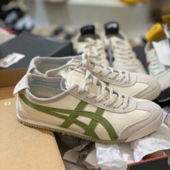 Giay Onitsuka Tiger Mexico 66 Mau Kem Xanh La Giày Onitsuka Tiger Mexico 66 Màu Kem Xanh Lá