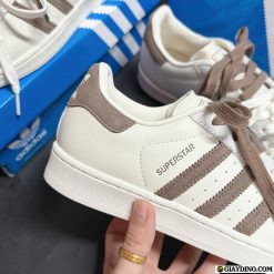 Giay Sneaker Adidas Superstar II Mau Ca Phe Sua Latte Giày Sneaker Adidas Superstar II Màu Cà Phê Sữa Latte