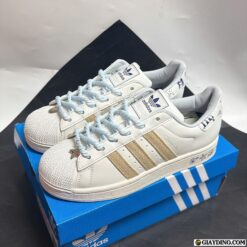 Giay Sneaker Adidas Superstar II Pearl White Nu Nau Xanh Giày Sneaker Adidas Superstar II Pearl White Nữ Nâu Xanh