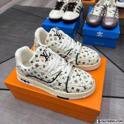 Giay Sneaker Louis Vuitton LV Trainer 54 Beige White Giày Sneaker Louis Vuitton LV Trainer 54 Beige White
