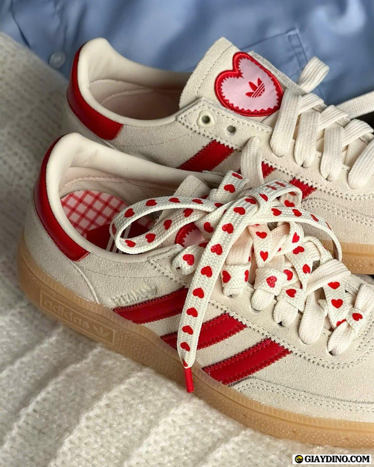 Giày Sneaker Nữ Adidas Handball Spezial Valentine Tone Trắng Kem Giày Sneaker Nữ Adidas Handball Spezial Valentine Tone Trắng Kem