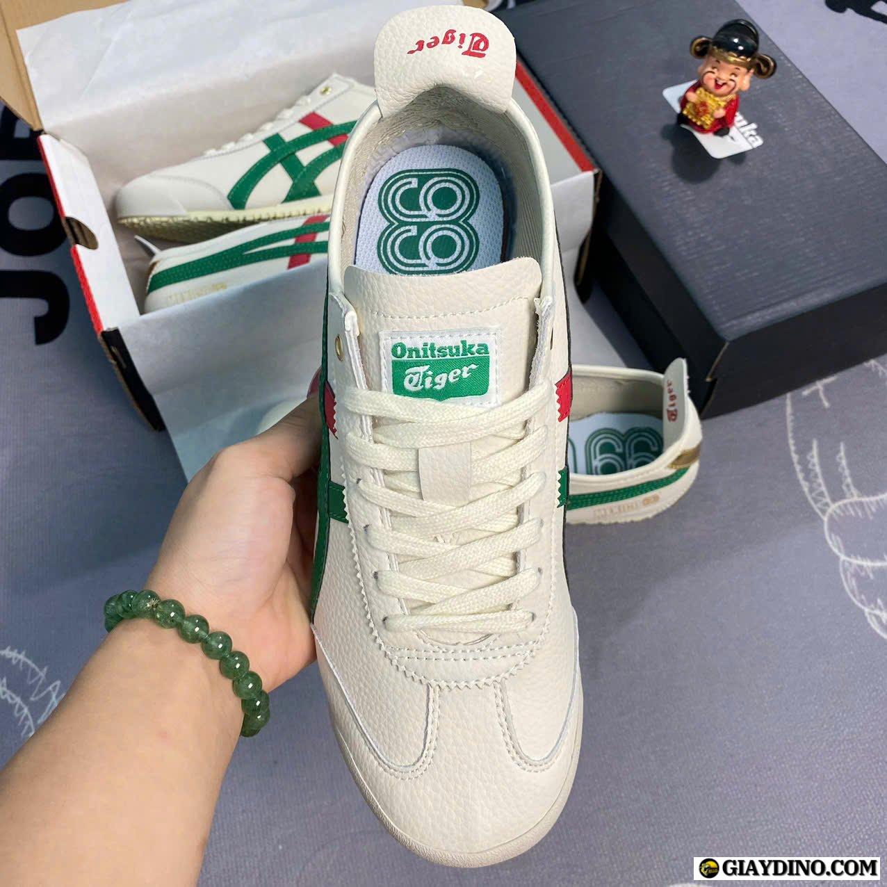 Giày Sneaker Onitsuka Tiger Mexico 66 Phối Kẻ Xanh Lá Viền Đỏ Giày Sneaker Onitsuka Tiger Mexico 66 Phối Kẻ Xanh Lá Viền Đỏ