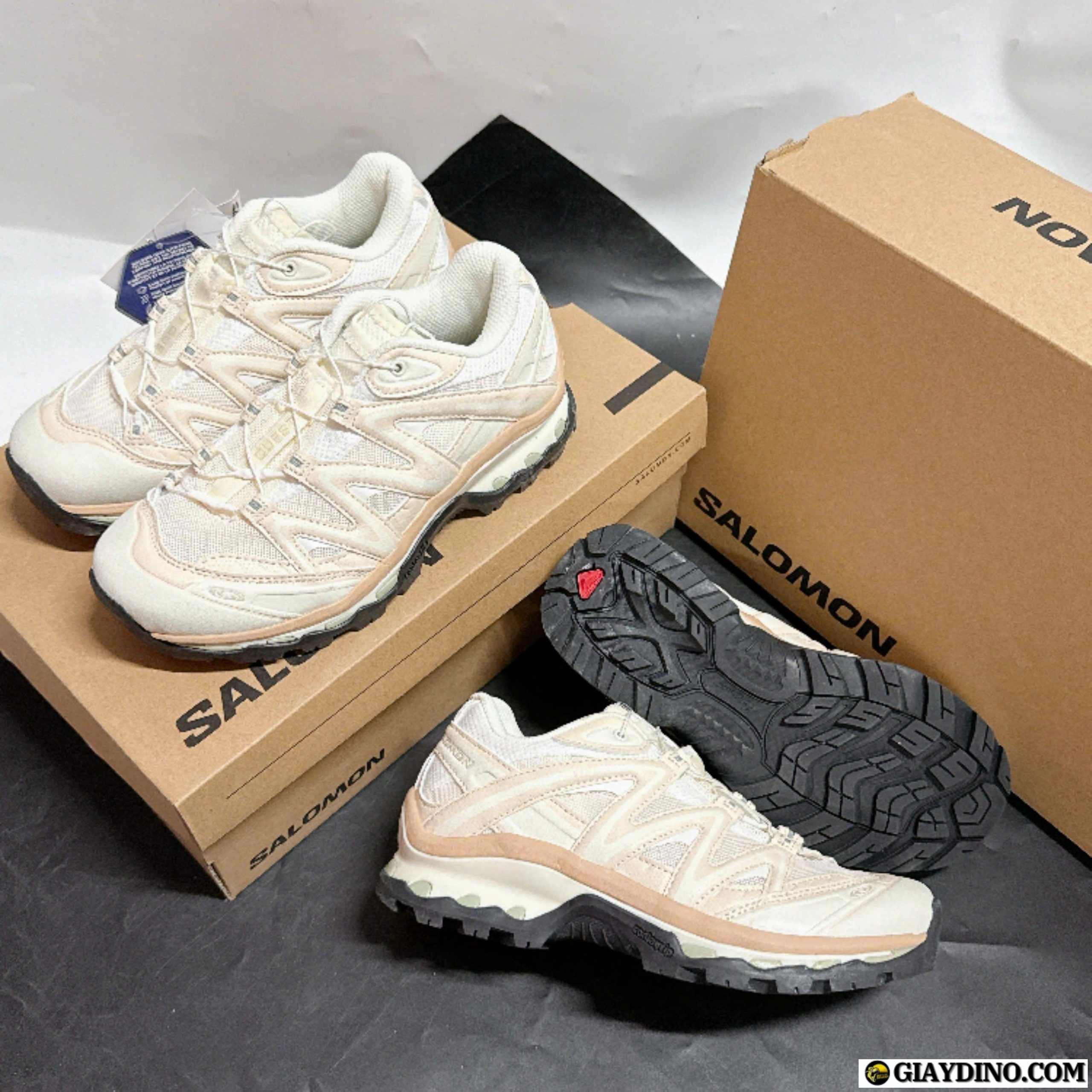 Giày Sneaker Salomon XT-6 Questseries Trắng Kem Đen Giày Sneaker Salomon XT-6 Questseries Trắng Kem Đen