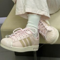 Giay The Thao Nu Adidas Superstar II Pink Pastel Brown Giày Thể Thao Nữ Adidas Superstar II Pink Pastel Brown