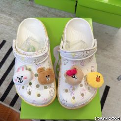 Dep Crocs Classic Line Friends Clog Trang Hong Dép sục Crocs Classic Line Friends Clog Full Box