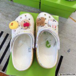 Dep suc de cao Line Friends Trang Hong Dép sục đế cao Line Friends Trắng Hồng