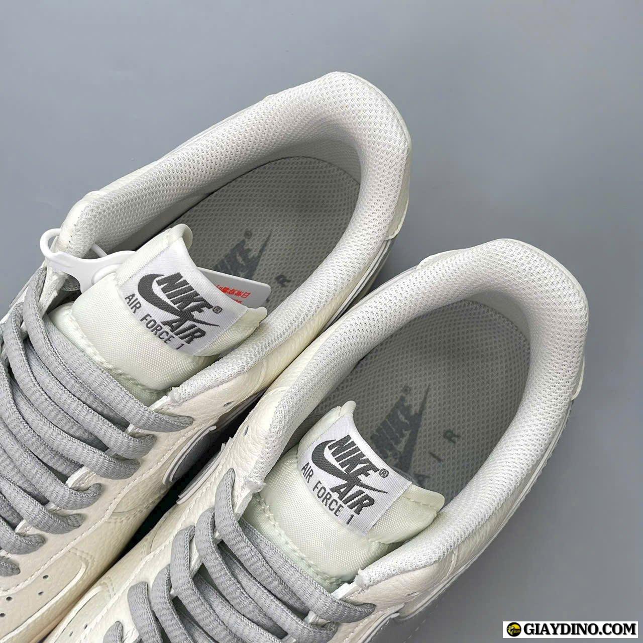 Giày AF1 Supreme Flat White Light Grey Giày AF1 Supreme Flat White Light Grey