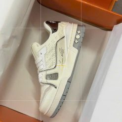 Giay Co Thap Louis Vuitton LV Trainer 54 White And Gray Giày Cổ Thấp Louis Vuitton LV Trainer 54 White And Gray