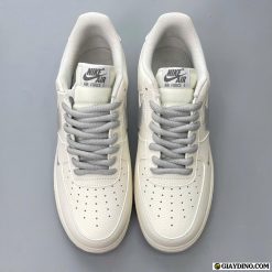Giay Co Thap Nike Air Force 1 Supreme Flat White Light Grey Giày Cổ Thấp Nike Air Force 1 Supreme Flat White Light Grey