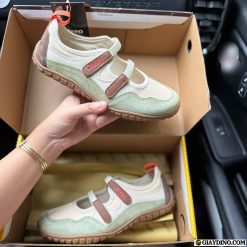 Giay Jeep Outdoor Low Top White Green De Cao Su Bam San Giày Jeep Outdoor Low Top White Green Đế Cao Su Bám Sàn