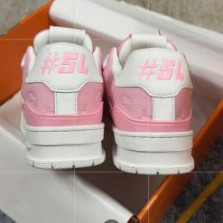 Giay LV Trainer 54 Hong Trang Giày LV Trainer 54 Hồng Trắng