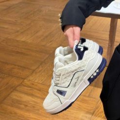 Giay LV Trainer 54 Trang Xanh Navy Giày LV Trainer 54 Trắng Xanh Navy