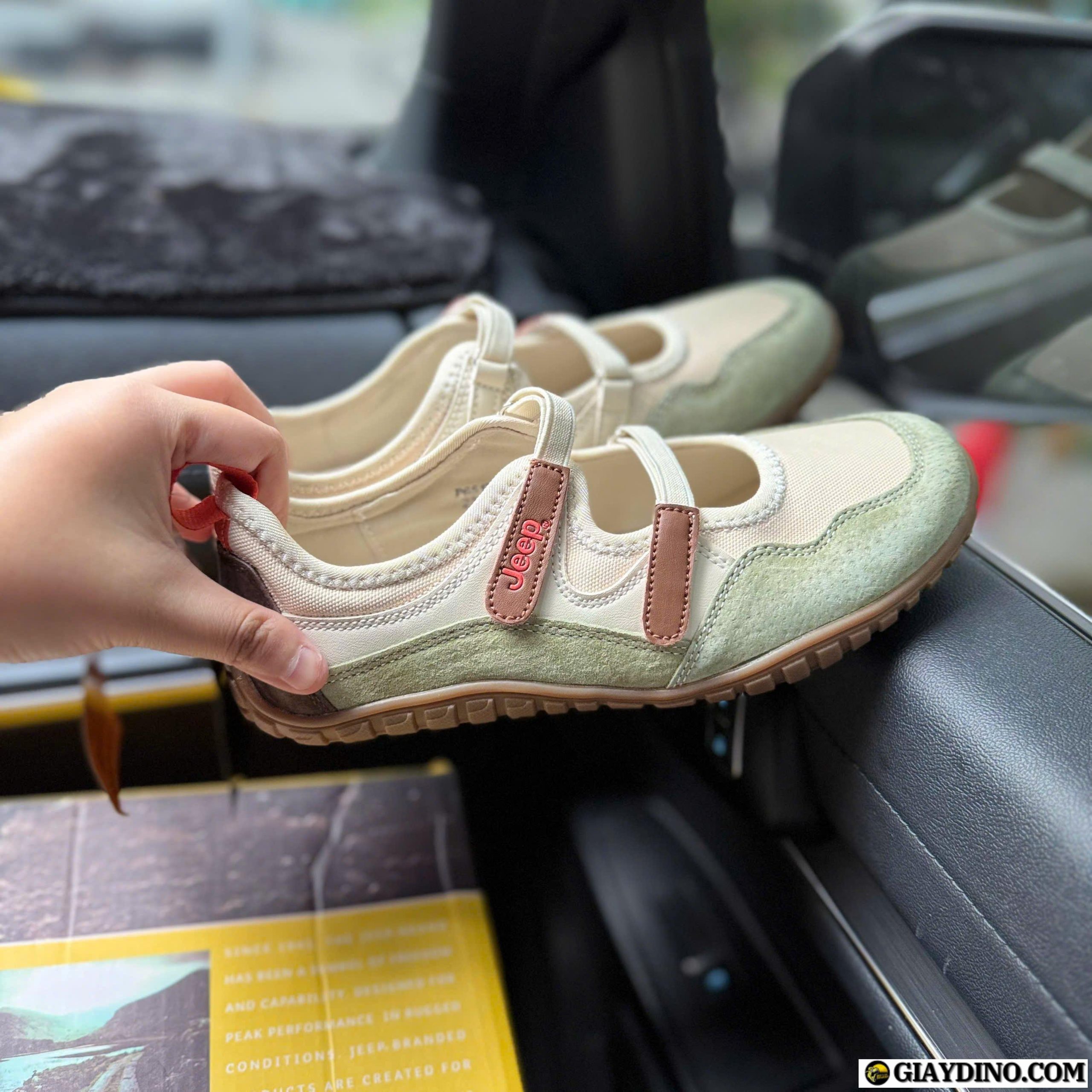 Giày Leo Núi Jeep Low Top Cream Green Light Kem Xanh Rêu Fullbox Giày Leo Núi Jeep Low Top Cream Green Light Kem Xanh Rêu Fullbox