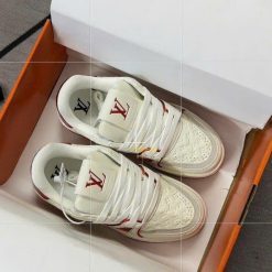 Giay Louis Vuitton LV Trainer 54 Do Trang Chuan Form Giày Louis Vuitton LV Trainer 54 Đỏ Trắng Chuẩn Form
