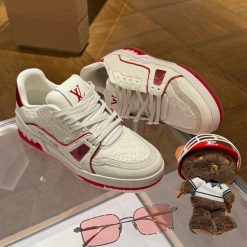 Giay Louis Vuitton LV Trainer 54 Do Trang Chuan SIze Giày Louis Vuitton LV Trainer 54 Đỏ Trắng Chuẩn SIze