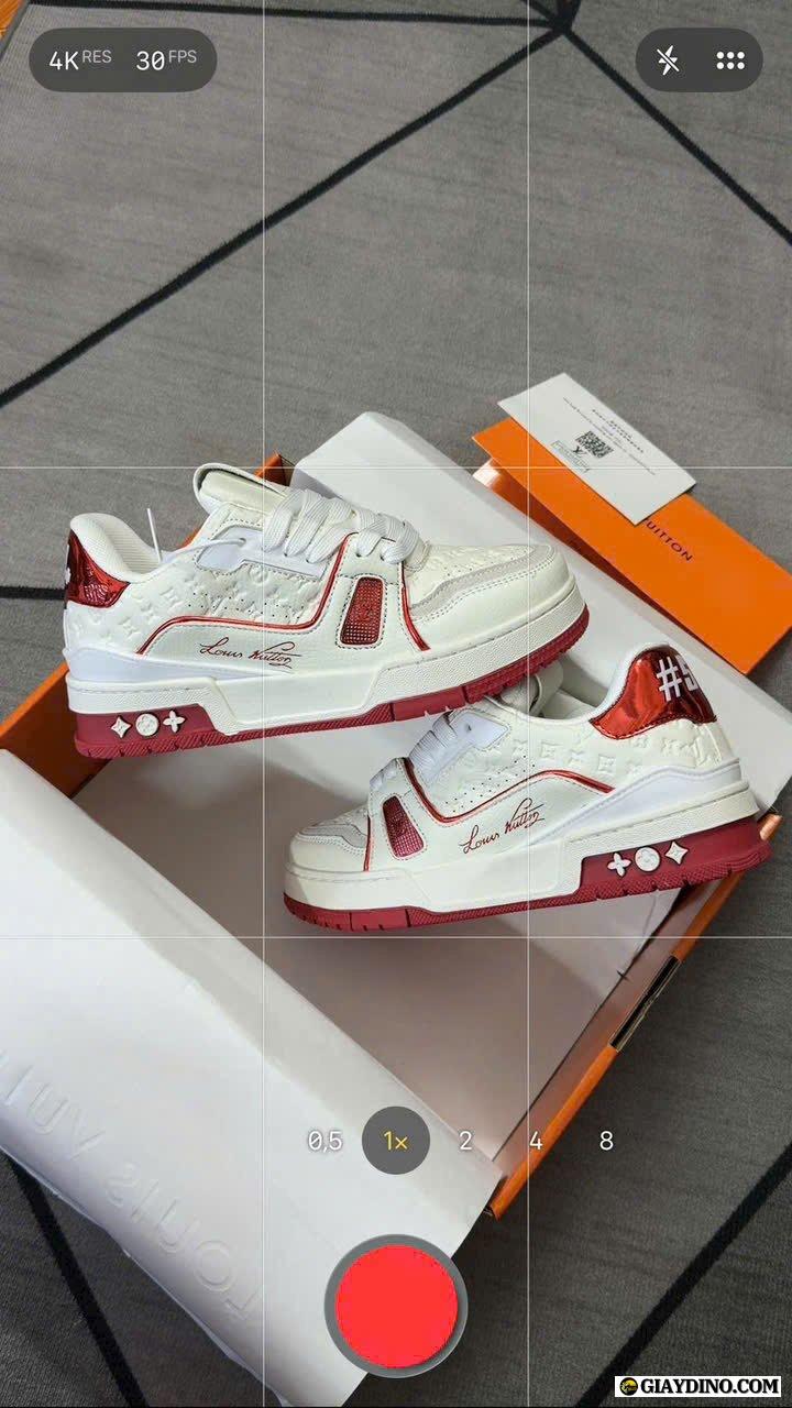 Giày Louis Vuitton LV Trainer 54 Red White Hàng Cao Cấp Giày Louis Vuitton LV Trainer 54 Red White Hàng Cao Cấp