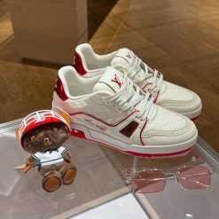 Giay Louis Vuitton LV Trainer 54 Trang Do Giày Louis Vuitton LV Trainer 54 Trắng Đỏ