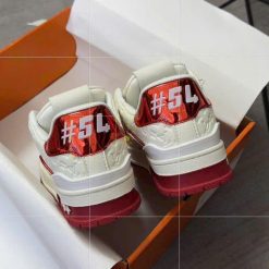 Giay Louis Vuitton LV Trainer 54 Trang Do Fullbox Giày Louis Vuitton LV Trainer 54 Trắng Đỏ Fullbox