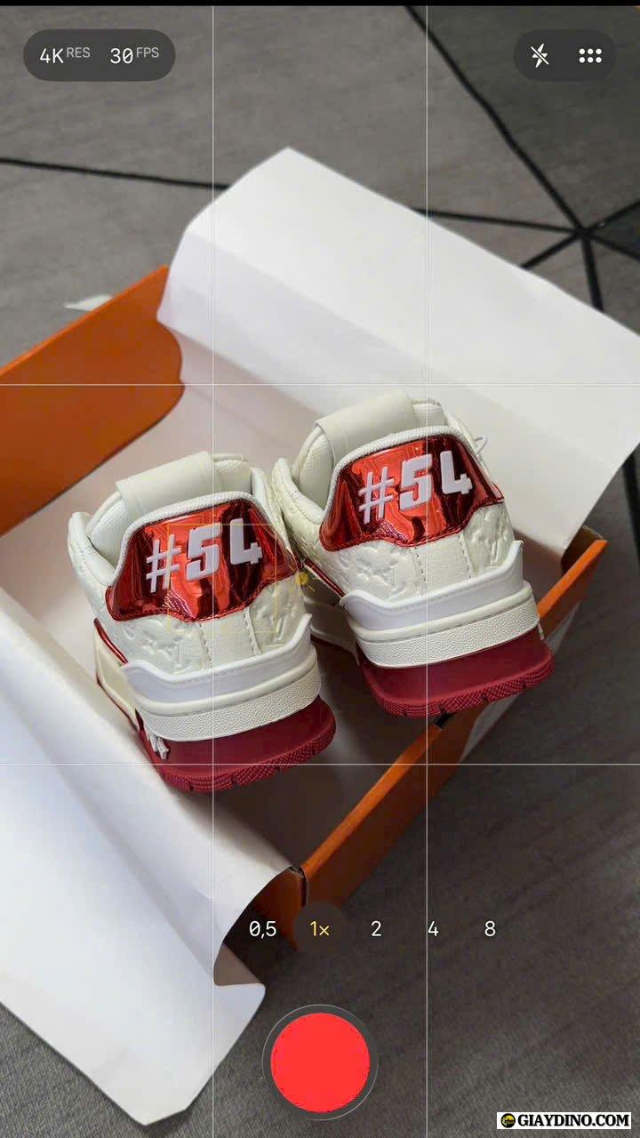 Giày Louis Vuitton LV Trainer 54 Trắng Đỏ Fullbox Giày Louis Vuitton LV Trainer 54 Trắng Đỏ Fullbox